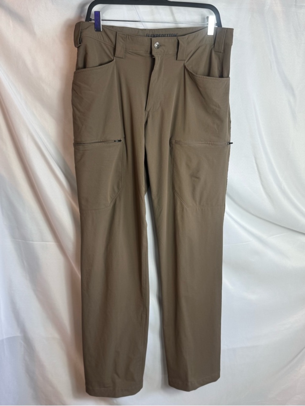 Duluth Trading Co Men's Flexpedition Pants Brown Fleece Lined 34x 34 Packable - Picture 2 of 7